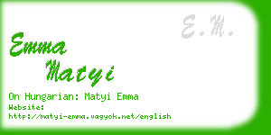 emma matyi business card